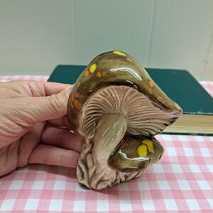 Vintage Ceramic Mushroom Figurine/Wall Decor